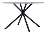 Zuo Modern Amiens MDF, Steel Modern Commercial Grade Dining Table White, Black MDF, Steel