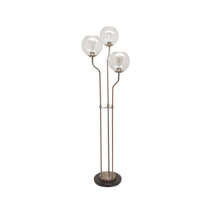 Sagebrook Home Transitional Metal/marble 53" 3 Light Floor Lamp, Silver - Kd 50605 Silver Metal