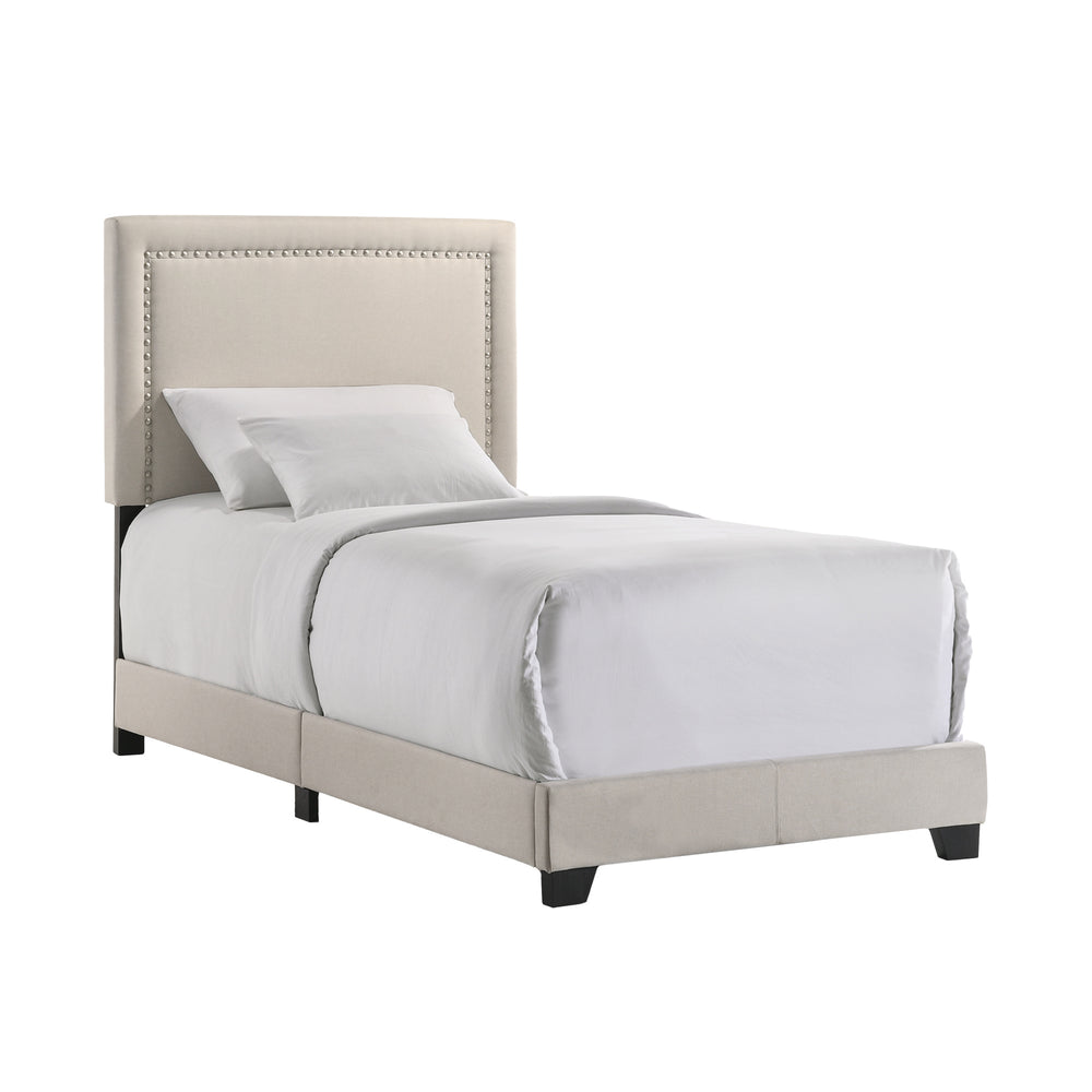 Intercon Zion Modern Upholstered Twin Bed UB-BR-ZONTWN-FOG-C UB-BR-ZONTWN-FOG-C
