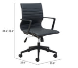 Zuo Modern Stacy 100% Polyurethane, Steel, Nylon Modern Commercial Grade Office Chair Black 100% Polyurethane, Steel, Nylon
