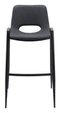 Zuo Modern Desi 100% Polyurethane, Plywood, Steel Modern Commercial Grade Barstool Set - Set of 2 Black 100% Polyurethane, Plywood, Steel