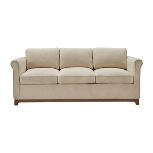 Sagebrook Home Contemporary Modern Sleeper Sofa, Ivory Kd 17079 Ivory/beige Rubber Wood