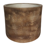 Sagebrook Home Contemporary Ec Resin, 24"d Round Planter, Brown 17480-01 Brown Magnesia