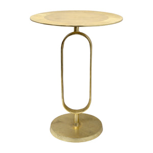 Sagebrook Home Contemporary Metal, 16"dx21"h Side Table, Champagne, Kd 17769 Gold Aluminum