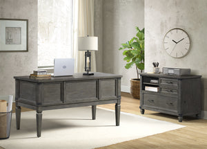 Intercon Foundry Home Entertainment Transitional Foundry 60" Half Ped Desk FR-HO-6030WD-PEW-C FR-HO-6030WD-PEW-C