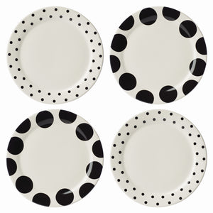 Kate Spade On The Dot Assorted Dinner Plates, Set of 4 895200