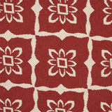 Tallevast Outdoor 5'3" x 7' Trellis Area Rug, Red and Ivory Noble House