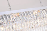 Bethel Chrome Chandelier in Metal & Crystal