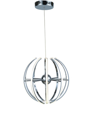 Bethel Chrome LED Chandelier in Aluminum