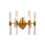 Bethel Brass Wall Sconce in Metal & Crystal