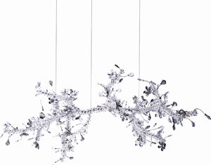 Bethel Smoke & Clear Chandelier in Metal & Crystal