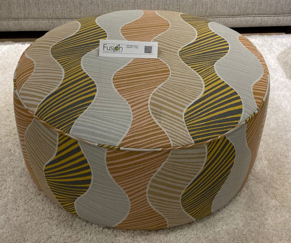 Fusion 140 Transitional Cocktail Ottoman 140 Kamiya Whisper 39" Round Cocktail Ottoman