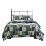 Timber Lodge/Cabin 100% Polyester Reversible Printed Coverlet Set