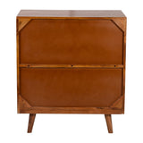 Sagebrook Home Contemporary Wood/cane, 30x33" 2-door Cabinet. Natural 17871 Brown Acacia Wood