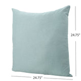 Saskia Light Blue Fabric Pillows Noble House