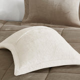 Alton 100% Polyester Solid Velour to Berber Comforter Set