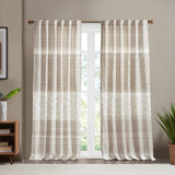 Mila Global Inspired 100% Window Curtain Panel with Lining in Taupe