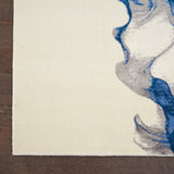 Nourison Twilight TWI27 Artistic Machine Made Loomed Indoor Area Rug Ivory/Blue 5'6" x 8' 99446053978