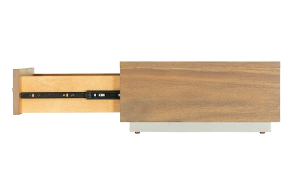 VIG Furniture Nova Domus Fantasia - Contemporary Walnut & Grey Bed with Two Nightstands VGWDHL-W01-01-BED-2NS-LTWLT