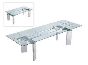 VIG Furniture Modrest Viking - Modern Extendable Glass Dining Table VGYFDT8180S-DT