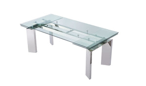 VIG Furniture Modrest Viking - Modern Extendable Glass Dining Table VGYFDT8180S-DT