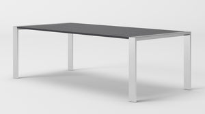 VIG Furniture Modrest Fauna - Modern Elm Grey & Stainless Steel Chrome Dining Table VGBBBN-2T-GREY-DT