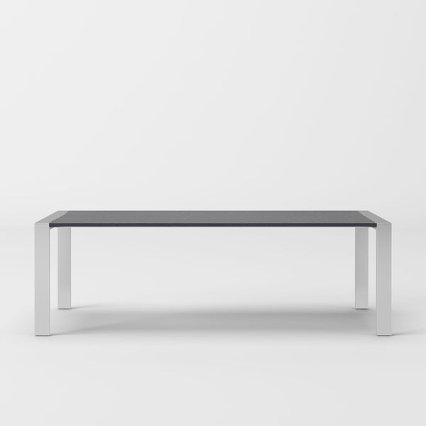 VIG Furniture Modrest Fauna - Modern Elm Grey & Stainless Steel Chrome Dining Table VGBBBN-2T-GREY-DT