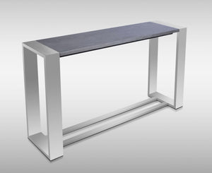 VIG Furniture Modrest Fauna - Modern Grey Elm & Stainless Steel Console Table VGBBBN-2X-GRY
