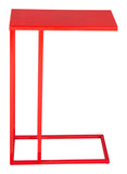 Zuo Modern Atom Iron Modern Commercial Grade Side Table Red Iron