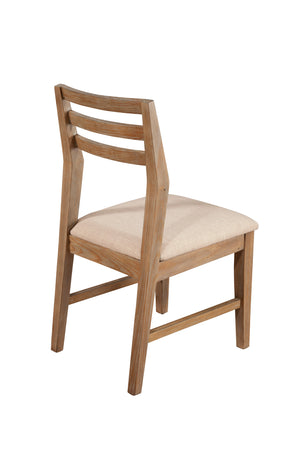 Alpine Furniture Aiden Set of 2 Side Chairs 3348-02 Weathered Natural Solid Pine and Plywood 18.5 x 21 x 35