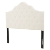 Marlen Ivory Fabric Queen/ Full Headboard Noble House