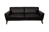 Porter Designs Modena Genuine Leather Modern Sofa Black 02-204-01-0195