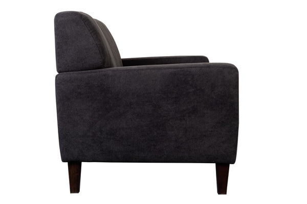 Porter Designs Evan Soft Textured Microfiber Contemporary Loveseat Gray 01-195-02-8131