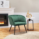 Zuo Modern Papillion 100% Polyester, Plywood, Steel Modern Commercial Grade Accent Chair Green, Black 100% Polyester, Plywood, Steel