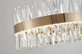 Bethel Gold LED Chandelier in Stainless Steel & Crystal