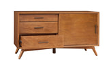 Alpine Furniture Flynn Small TV Console, Acorn 966-15 Acorn Mahogany Solids & Okoume Veneer 50 x 20 x 27