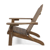 Hollywood Outdoor Acacia Wood Foldable Adirondack Chairs (Set of 2), Dark Brown