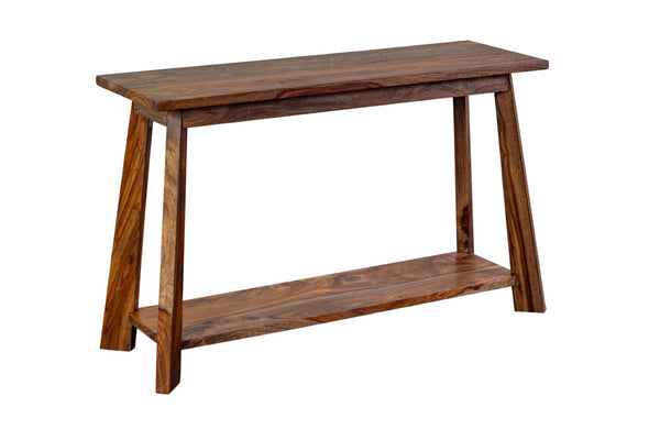 Porter Designs Kalispell Solid Sheesham Wood Natural Console Table Natural 05-116-10-PDU125H
