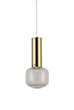 Bethel Gold LED Pendant in Metal & Glass