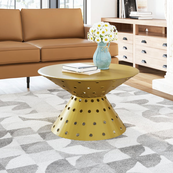 Zuo Modern Electron Iron Modern Commercial Grade Coffee Table Gold Iron
