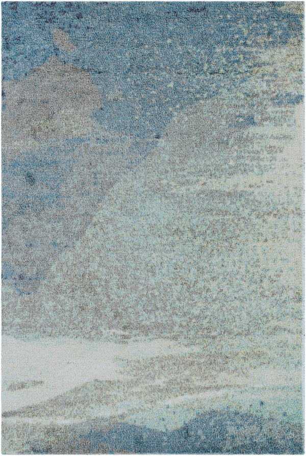 Felicity FCT-8000 Modern Polyester Rug FCT8000-679 Sky Blue, Aqua, Navy, Medium Gray, Khaki 100% Polyester 6'7" x 9'