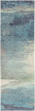 Felicity FCT-8000 Modern Polyester Rug FCT8000-268 Sky Blue, Aqua, Navy, Medium Gray, Khaki 100% Polyester 2'6" x 8'