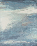 Felicity FCT-8000 Modern Polyester Rug FCT8000-810 Sky Blue, Aqua, Navy, Medium Gray, Khaki 100% Polyester 8' x 10'