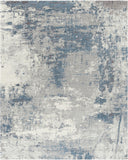 Felicity FCT-8010 Modern Polyester Rug FCT8010-810 Bright Blue, Charcoal, Cream 100% Polyester 8' x 10'