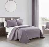 Ridge Purple King 3pc Quilt Set