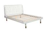 Alpine Furniture Madelyn California King Slat Back Platform Bed 2010-67CK White Mahogany Solids & Veneer 76.5 x 88.5 x 43.5
