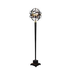 Sagebrook Home Transitional Metal 60" Armillary Floor Lamp,black/bronze 50326 Black Metal