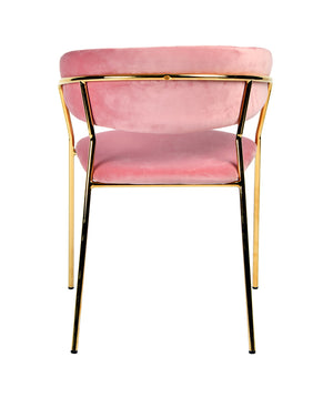 VIG Furniture Modrest Brandy Modern Pink Fabric Dining Chair (Set of 2) VGFH-FDC7029-PNK