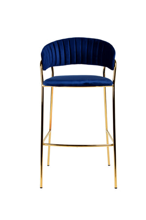 VIG Furniture Modrest Brandy Modern Blue Fabric Bar Stool (Set of 2) VGFH-FDC7052-BLU