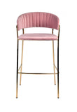 VIG Furniture Modrest Brandy Modern Pink Fabric Bar Stool (Set of 2) VGFH-FDC7052-PNK